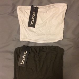 2 boohoo tube tops!
